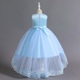 thumbnail image 4 of KAWELL Robe Hi-lo en Tulle pour Demoiselles d'Honneur, Princesse, Anniversaire, Concours, Fête, Formelle, Communion, Soirée, Danse, Robe de Bal, 4 of 5