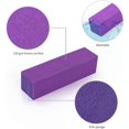 thumbnail image 4 of 10 Pack Nail Buffer Blocks 120 Grit Nail File with Nail Brush, Square Sponge Nail File for Professional Salons (Purple),MU, 4 of 4
