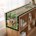 thumbnail image 6 of Table Runners 90 Inches Long Dress Scarves, St Patricks Day Farmhouse Coffee/Dining/Kitchen Table Runner for Living Room, Watercolor Dogs Green Shamrock Wood Grain 13x90 Inch, 6 of 9