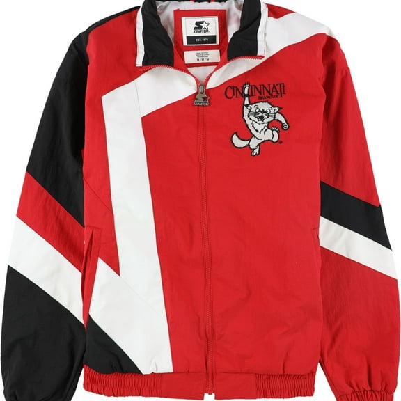 STARTER Mens Cincinatti Bearcats Windbreaker Jacket, Red, Small (Regular)