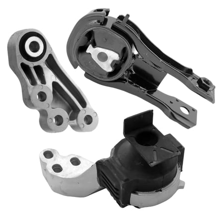 Rear Lower Engine Mount & Engine Torque Strut Mount With Hydraulic Right Engine Mount 3PCS. Part Numbers: 10189 10273 9830. For Naturally Aspirated