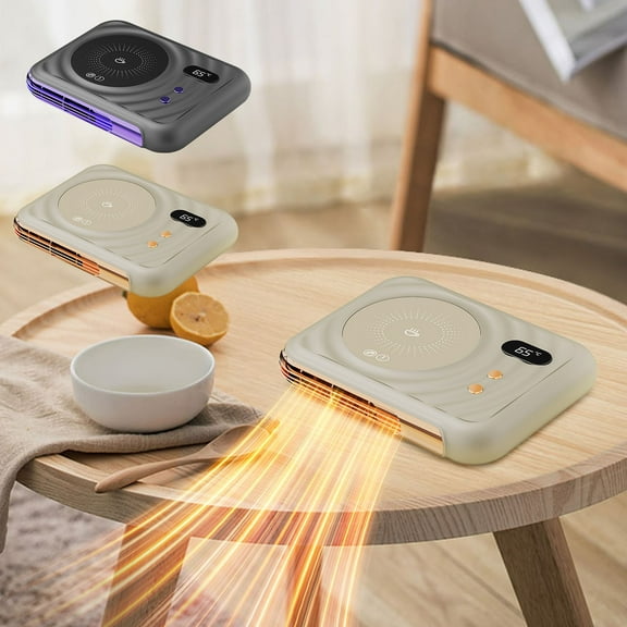 CQCYD under $5 2Pcs Warming Plate, 2 in 1 Desk Heater Cup Warmer Constant Temperature Pad, Office Home Beverage Warmer Hot Plate, Dual Zone Electric Cup Warmer