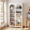 thumbnail image 3 of Finmind 71-inch Tall Bookshelf,  Farmhouse 5-Tier Bookcase with Open Shelves, Large Wood Book Shelf Display Shelving Unit for Home Office, White, 3 of 8