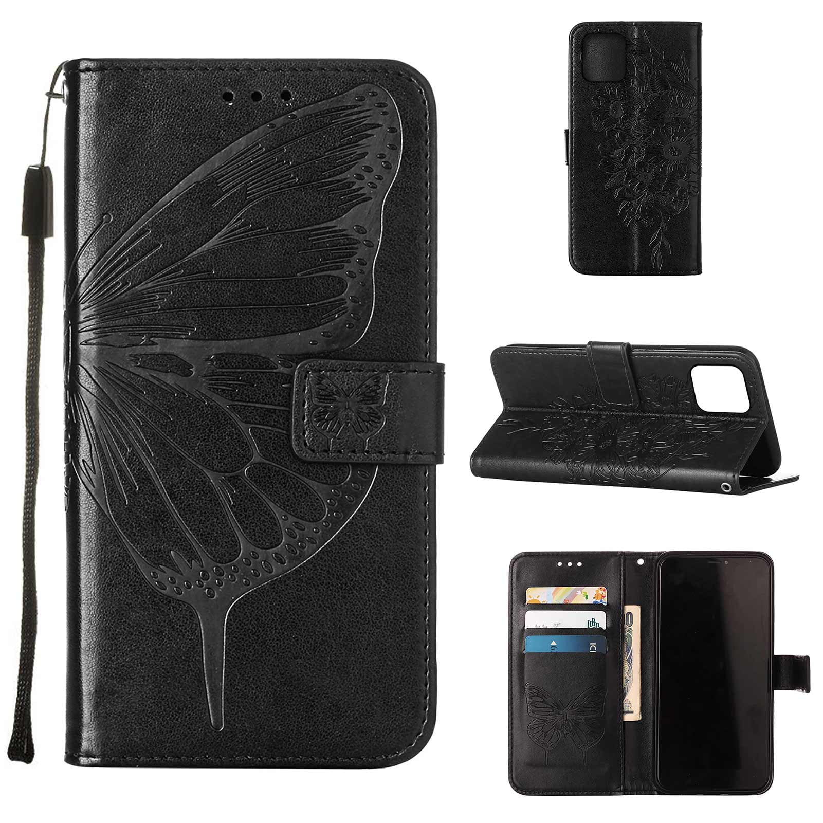 iPhone 13 Mini Wallet Case, Embossed Butterfly PU Leather Credit Card  Holder Slots Full Body Protection Kickstand Flip Folio Shockproof TPU Phone  Cover for Apple iPhone 13 Mini, Red - Walmart.com