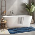 thumbnail image 2 of Blue Gold Wave Marble Pattern Kitchen Rug Mat,Kitchen Runner Rugs Non Skid Washable,Decorative Kitchen Floor Mats for Kitchen,Sink,Laundry,17"x47.2", 2 of 7