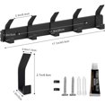 thumbnail image 3 of Coat Rack Wall Mounted ，Heavy Duty Aluminum Double Hook Coat Hook Modern Clothes Hook Rails Wall Hook Rack for Coat Hat Towel Purse Robes Mudroom Bathroom Entryway (), 3 of 4