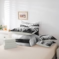 thumbnail image 5 of Manfei Jungle Nature Scenery Bedding Comforter Set 7pcs, Grey Mountain Pine Tree King Bedding Sets, Retro Natural Landscape Reversible Bed Sheets, Ultra Soft Bedroom Decor, 5 of 7