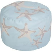 Surya Rug Rug Round Sky Blue Pouf - 20 x 13 in.
