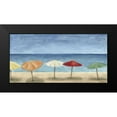 thumbnail image 2 of Meagher, Megan 24x14 Black Modern Framed Museum Art Print Titled - Ocean Umbrellas I, 2 of 5