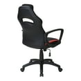 thumbnail image 4 of Influx Gaming Chair in Black Faux Leather with Red Accents, 4 of 12