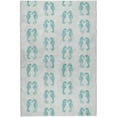 thumbnail image 2 of Addison Rugs Dream Shag Premium Machine Washable Transitional Seahorses Aqua Rectangle Rug, 5' x 7'6", 2 of 8