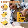 thumbnail image 4 of Bielmeier Yellow 4V Cordless 2-in-1 Electric Staple Gun with LED Light, Nails & Staples for Upholstery, Carpentry & DIY, 4 of 6