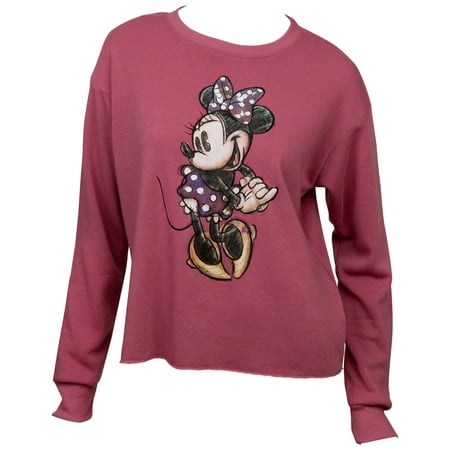 Disney's Minnie Mouse Standing Women's Pullover Sweatshirt-Small ...