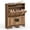 Honey Brown, variant on SONGMICS HOME Shoe Cabinet, Snapsemble Superfast Assembly, Entryway Shoe Storage Cabinet with 2 Flip Drawers, Adjustable Dividers and Open Storage, Farmhouse, Rustic White and Honey Brown