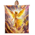 thumbnail image 1 of Erosebridal Magical Angel Princess Throw Blanket for Couch 50x60, Rainbow Gold Clouds Plush Blanket, 1 of 7