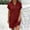 Red, variant on IDALL Summer Dresses,Casual Dresses Women's Spring And Autumn V Neck Solid Color Pullover Casual Button Dress Petite Dresses,Modest Dresses,Womens Dresses Red Dress M