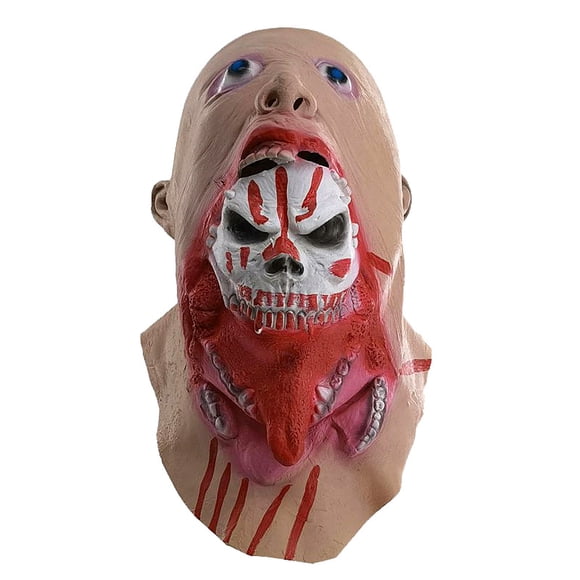 Máscara facial de látex con forma de diablo Charlie para Halloween, fiestas