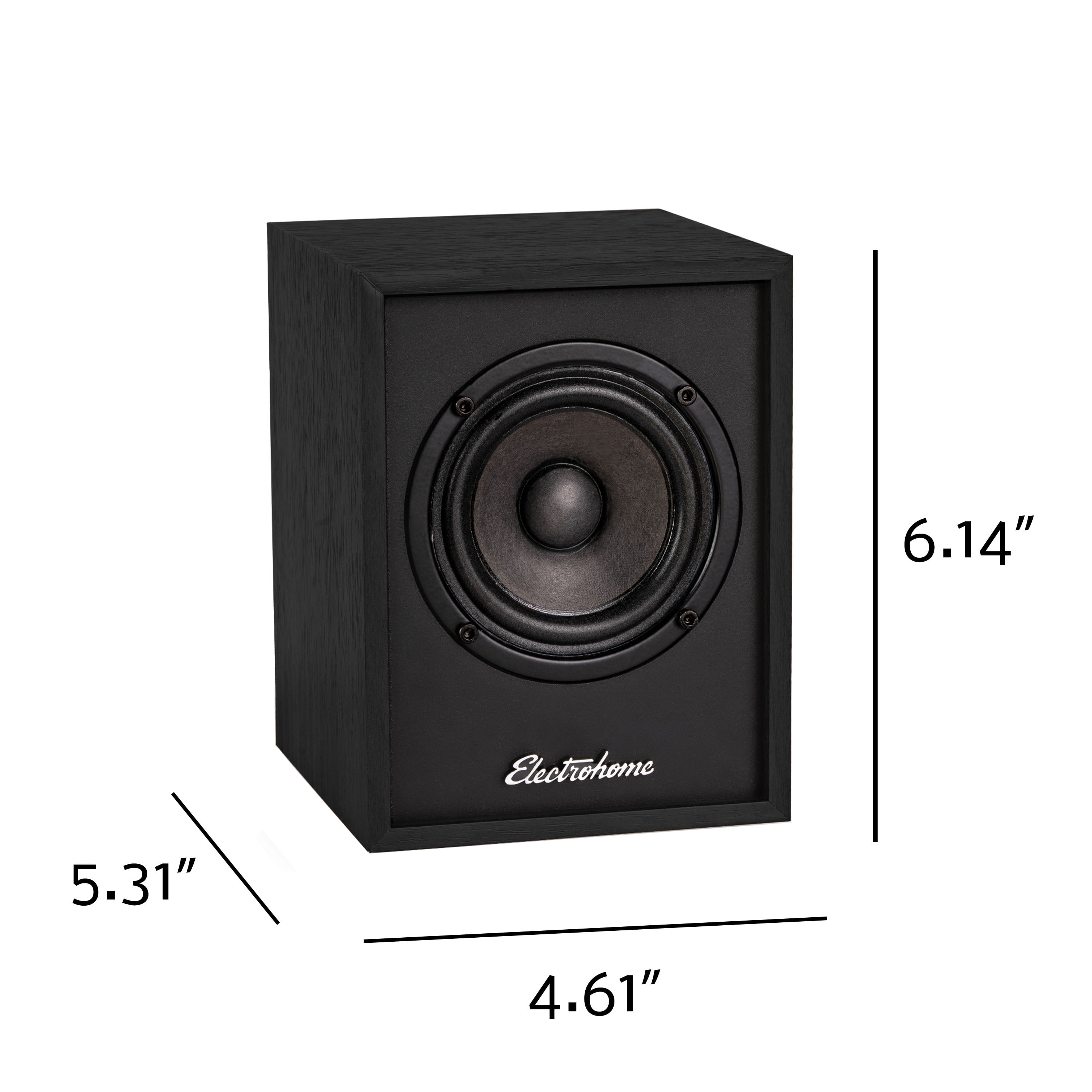 Electrohome Huntley Powered Bookshelf Speakers with Built-in Amplifier and 3" Drivers for Turntable, TV, PC and Wireless Music Streaming featuring Bluetooth 5, RCA and Aux (EB10B)