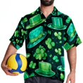 thumbnail image 4 of Saint Patrick's Day Men's Casual Button Down Short Sleeve Printed Summer Beach Shirts, 4 of 6