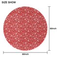 thumbnail image 6 of Red Christmas Deer and Snowflake Pattern Round Tablecloth 60"x60",Wrinkle Wipeable Table Cloth for Kitchen Dining Room Picnic Patio Party, 6 of 6