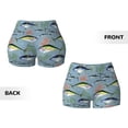 thumbnail image 5 of Picia Various Wild Sea Fish Printed Workout Shorts for Women Seamless Scrunch Butt Lifting High Waisted Yoga Gym Booty Running Moisture-wicking Short Pants-Large, 5 of 9