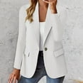 thumbnail image 3 of Baberdicy Blazer Jackets for Women, Women's Autumn and Winter Long Sleeved Button Solid Color Cardigan Small Suit Jacket Womens Blazer White, 3 of 5