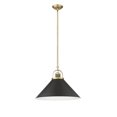 thumbnail image 5 of Millennium Lighting  Artistan 1 Light Pendant Fixture 18.1 Inch - Vintage Brass / Matte Black, 5 of 6