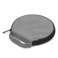 thumbnail image 2 of REGALWOVEN  Gray Zipper Closure Round CD Discs Holder Bag Storage Carry Case Wallet for Car, 2 of 3