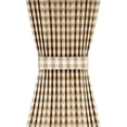 thumbnail image 4 of Plaid Country Farmhouse Door Curtain With Tieback - 54 in. W x 72 in. L, Linen, 4 of 8