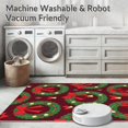 thumbnail image 5 of ODIKA 2'x3' Machine Washable Non-Slip Area Rug, Holiday Wreath with Ribbon Bow Details High Traffic Rug with Pad, Red, 606856, 5 of 8