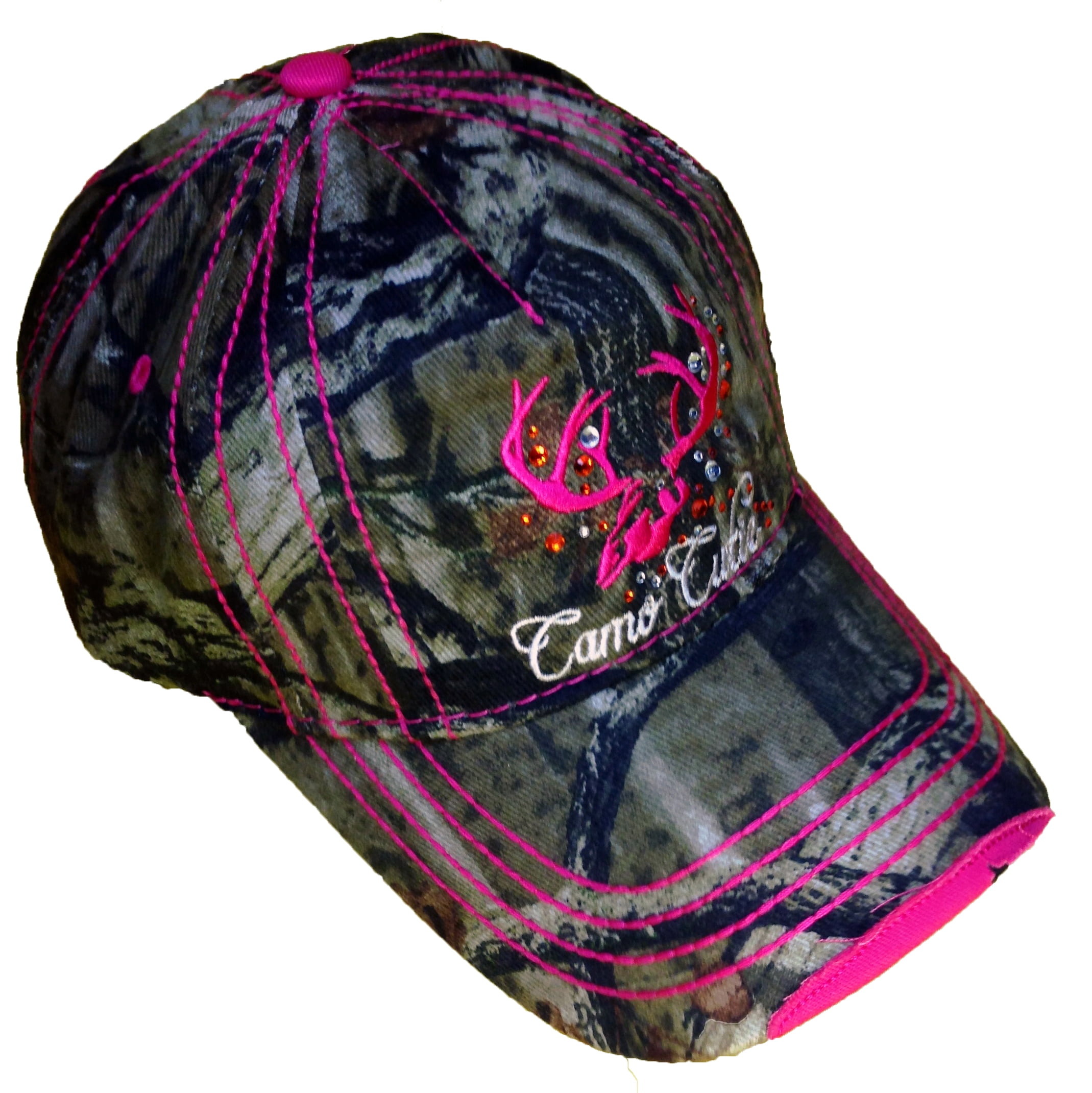 Women For Trump Woodland Camouflage Camo Pink Embroidered Hat Cap