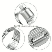 stainless steel adjustable hose clamps (141-165 mm ) ,Fuel line clamps for plumbing automotive and mechanical applications Hose Clamps, pack of 3