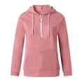 thumbnail image 3 of Women's Lightweight Hooded Jacket Casual Soft Outerwear with Zippered Pockets for Spring Autumn Seasons, 3 of 6