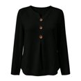 thumbnail image 7 of WUSUOWEI Women'S Sweatshirts V-Neck Knitted Blouse Long Sleeve Loose Front Design Womens Casual Daily Top XXL, 7 of 7