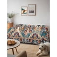 thumbnail image 6 of Boho Colorful Couch Cover for 2 Cushion Couch, Ethnic Modern Geometric Abstract Art Washable Love Seat Sofa Covers Slipcover, Throw Sofa Covers for Pets, Furniture Protector 71"x102", 6 of 9