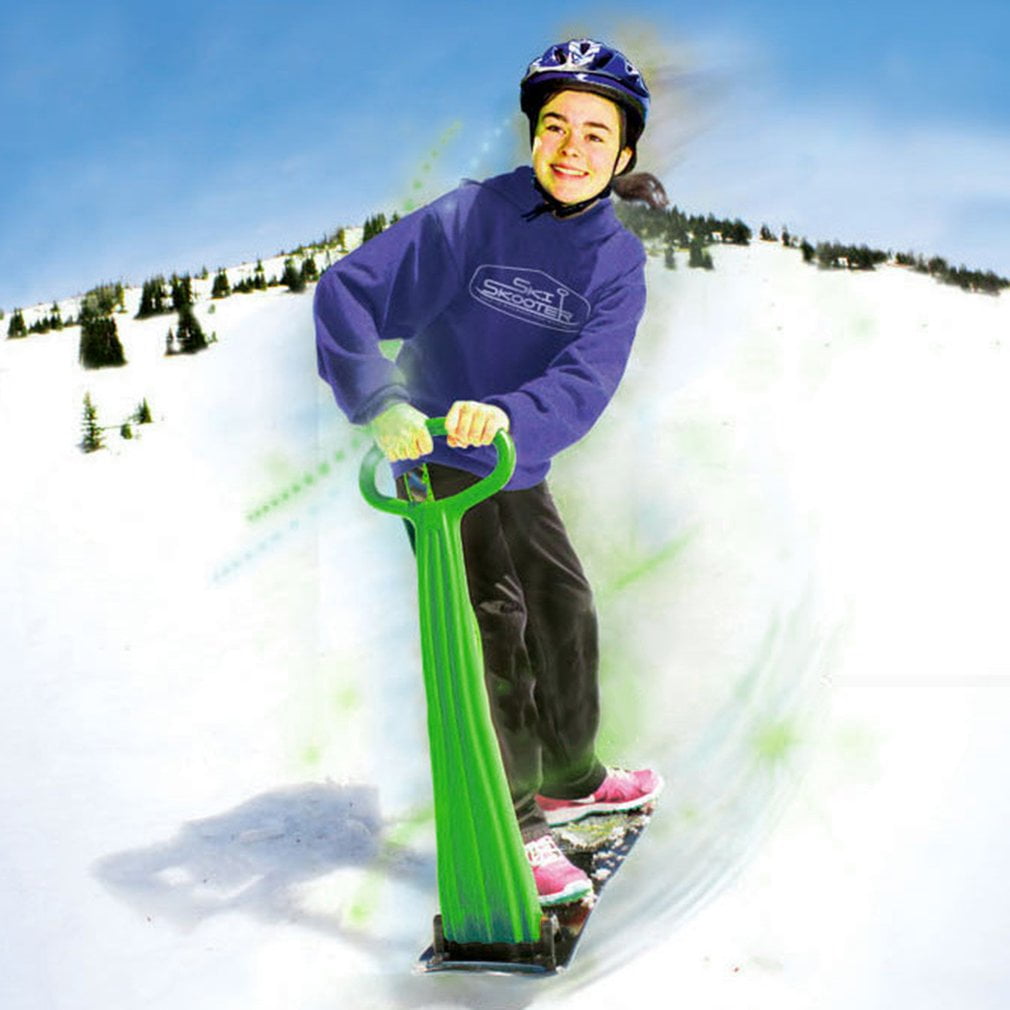 Outdoor Sports Portable Foldable Plastic Snowboard Sled With Armrests for Children & Adults by