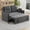 Gray, variant on Convertible Sofa Bed,3-in-1 Sleeper Sofa with Pull Out Bed,Velvet Couch with Adjsutable Backrest and 2 Pillows for Living Room,Black