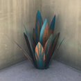 thumbnail image 3 of Rustic Metal Blue Sculpture DIY Agave Plant Garden Statue, 3 of 8