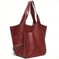 thumbnail image 5 of Large Capacity Tote Bag, Retro Style Faux Leather Handbag With Front Pocket For Work & Travel, 5 of 5