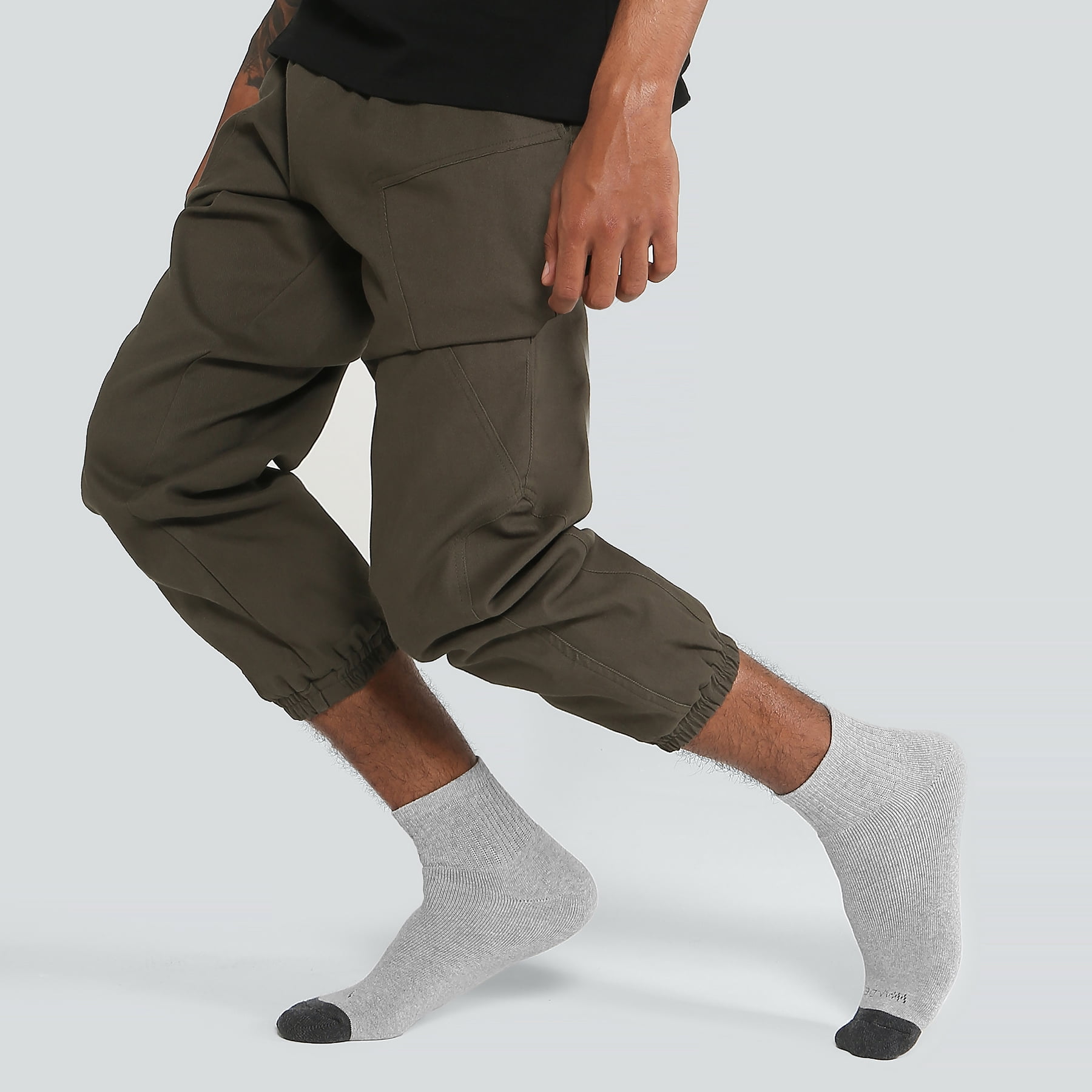 WANDER Men's Athletic Ankle Socks 8 Pairs Thick Cushion Running Socks for Men&Women Cotton Socks 9-12