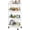 White, variant on 4-Tier Plastic Rolling Utility Cart with Wheels for Storage, Black | Multi-Functional Storage Trolley, for Office, Living Room, Kitchen, Bathroom,Movable Organizer,Space-Saving,Easy to assemble