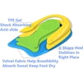 thumbnail image 4 of 3 pares de taloneras de gel de silicona para fascitis plantar, dolor de Aquiles, almohadillas absorbentes (tamaño grande) Rojo Verde, 4 of 5