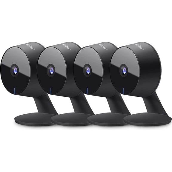 Cámaras de Seguridad LaView 4 Piezas 1080P WiFi con Detección de Movimiento, Visión Nocturna, Audio Bidireccional, App Móvil, Compatible con Alexa, iOS y Android – Uso Interior