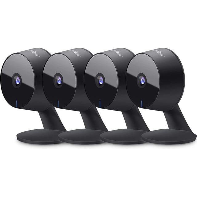 Cámaras de Seguridad LaView 4 Piezas 1080P WiFi con Detección de Movimiento, Visión Nocturna, Audio Bidireccional, App Móvil, Compatible con Alexa, iOS y Android – Uso Interior