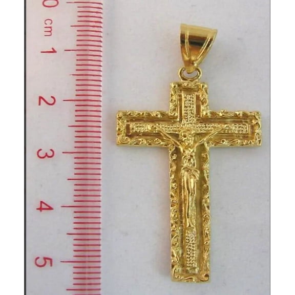 18K Gold Plated Cross Charm