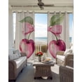 thumbnail image 4 of Cherry Fruit Blackout Curtains 63 Inches Long for Bedroom, Spring Botanicals Bow Idyllic Country Leaf Thermal Insulated Room Darkening Black Out Window Curtain Panels Grommet Drapes for Living Room, 4 of 8