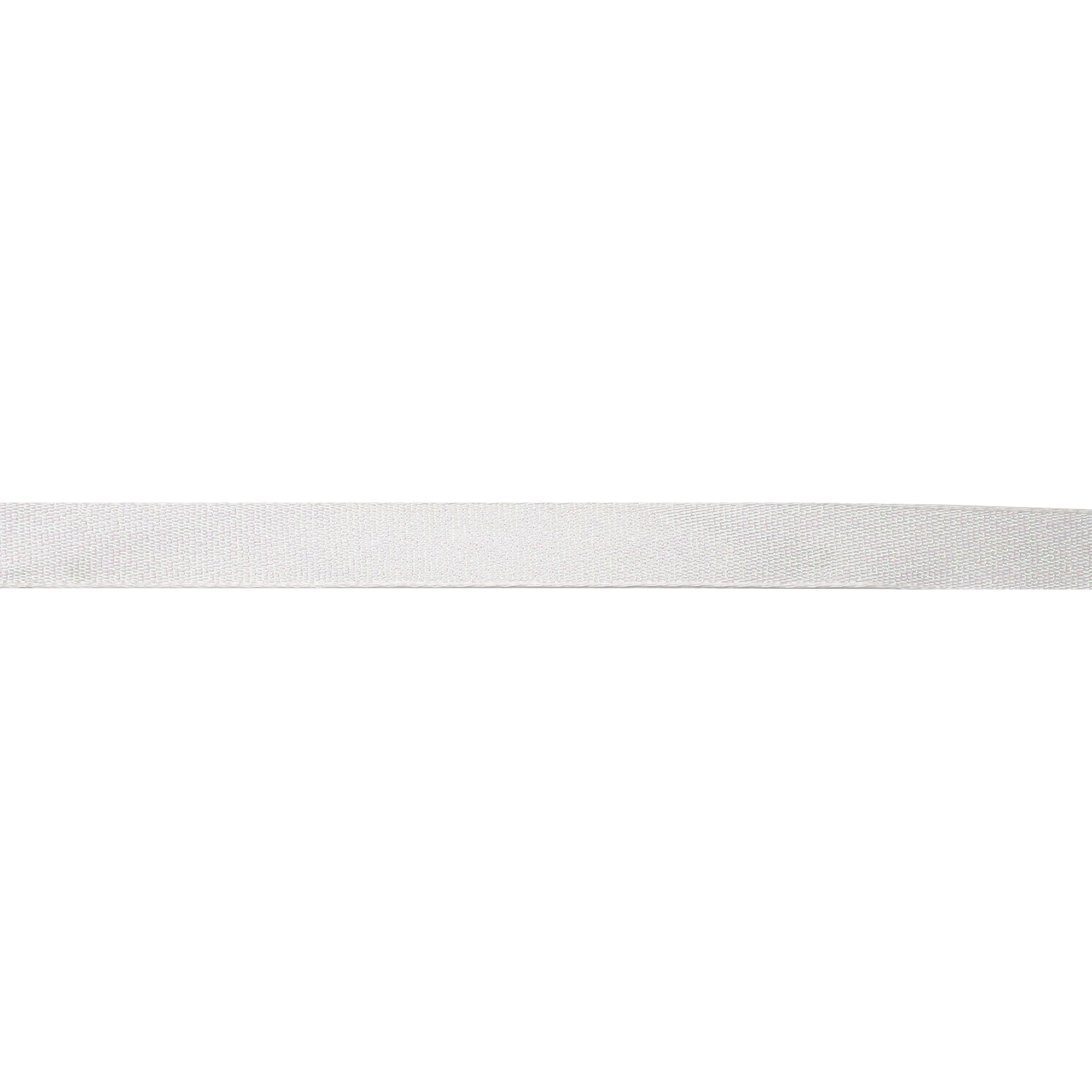 5/8" x 7yd. White Shimmer Ribbon by Celebrate It – Non-Wired with Woven Edge - Ideal for Gift Wrapping - Crafts & Decor - 12 Pack