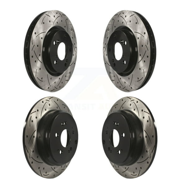DS-One Front Rear Coated Drilled Slotted Disc Brake Rotors Kit for Car 2011-2014 Honda Odyssey KD-100320