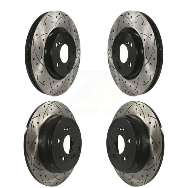 DS-One Front Rear Coated Drilled Slotted Disc Brake Rotors Kit for Car 2011-2014 Honda Odyssey KD-100320