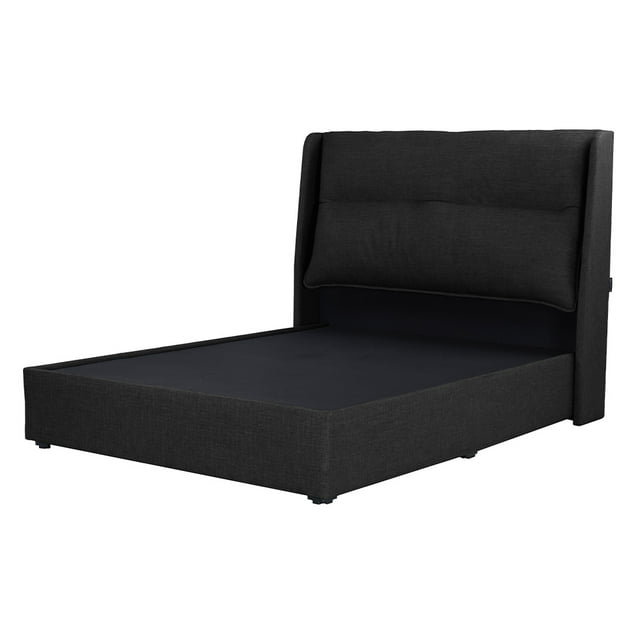 Box Base Cama Queen Size + Cabecera Becca Negro